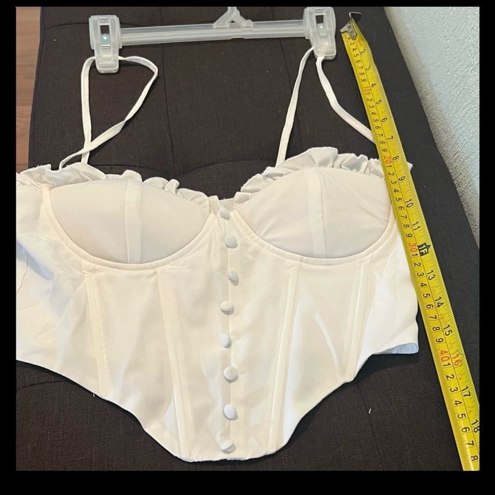 #1042+ White Bustier Top